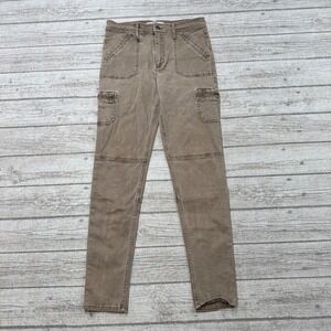 Abercrombie & Fitch Cargo Pants Women's 4 Brown Slim Fit Skinny Stretch Utility